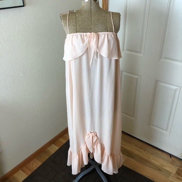 Vintage 1970s Bonnie Strauss Peach Dress - Picture 3 of 8